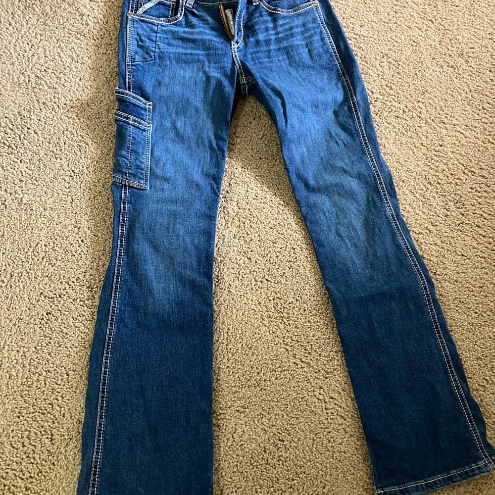 Women’s Ariat work jeans, size 26short, side phone pocket!  New without tags